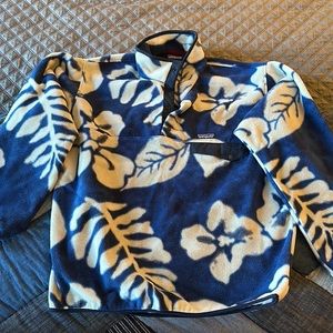 Patagonia Synchilla snap pullover floral